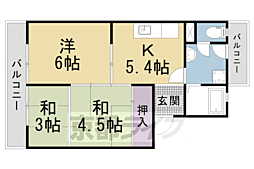 ハイツクローバー 4階1LDKの間取り