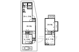 川田山田貸家 4DKの間取り