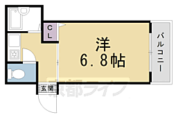ＡＣメゾン藤ノ森 2階1Kの間取り