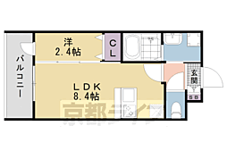 JR東海道・山陽本線 西大路駅 徒歩14分の賃貸マンション 5階1LDKの間取り