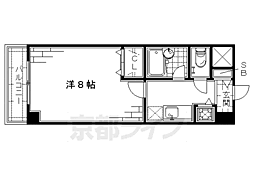 アンムート24 2階1Kの間取り