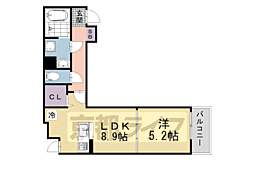 ＦｏｒｚａＤＫIII 302 3階1LDKの間取り