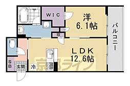シャーメゾン　アオハウオリ 1階1LDKの間取り