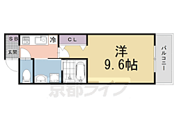 フリージア 3階1Kの間取り