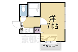 ＡＣメゾン藤ノ森 4階1Kの間取り