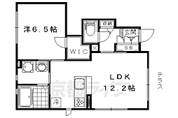 メゾン・ビオルネ3 1LDKの間取図画像