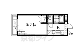 華堂壱番館 4階1Kの間取り