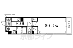 近鉄京都線 伊勢田駅 徒歩4分の賃貸マンション 2階1Kの間取り