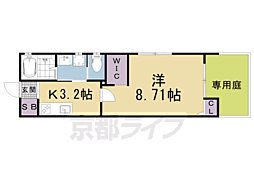 Ｓａｋｕｒａ　Ｔｅｒｒａｃｅ 1階1Kの間取り
