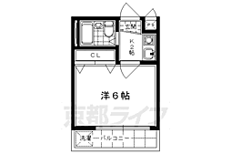 JR東海道・山陽本線 西大路駅 徒歩13分の賃貸マンション 4階1Kの間取り