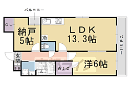 サクシード伏見車町2ｎｄ 4階1SLDKの間取り