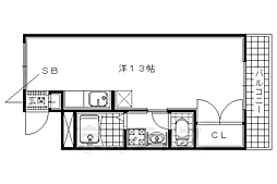 近鉄京都線 大久保駅 徒歩3分の賃貸マンション 1階ワンルームの間取り