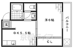 ミヤタマンション 405 4階1DKの間取り