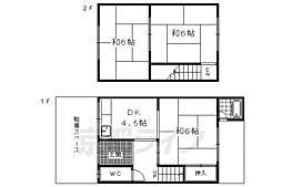 西野山百々町貸家 3DKの間取り