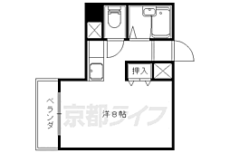 ハイム正木 4階1Kの間取り