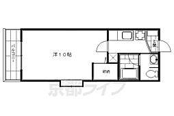 メゾン・エクセル（イースト） 2階1Kの間取り