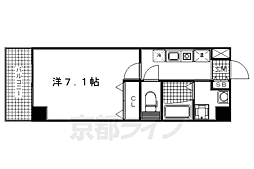 JR東海道・山陽本線 京都駅 徒歩10分の賃貸マンション 2階1Kの間取り