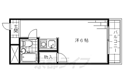 ジュネス深草 1Kの間取図画像