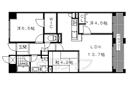 パインフィールド洛東 2LDKの間取図画像
