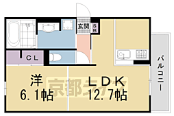 ジュメイラKYOTO2 1LDKの間取図画像