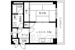 リバーサイド58 1LDKの間取図画像