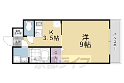 フォルムタテクラ 1Kの間取図画像