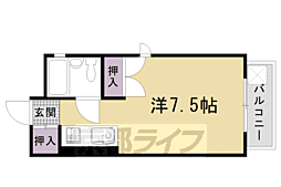 ツインヒル館 1Kの間取図画像