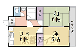 ハイツ木村 2DKの間取図画像