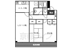 リッツ岡崎 2LDKの間取図画像