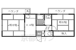 葵マンション 2Kの間取図画像