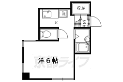 ハウス50 1Kの間取図画像