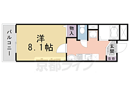 珠光ビル西洞院 1Kの間取図画像