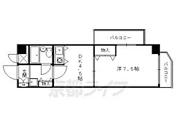 ライオンズマンション北大路 1DKの間取図画像