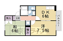 シャトー山翠 2DKの間取図画像