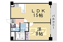 リーガル京都河原町五条 1LDKの間取図画像
