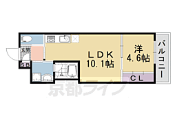 MONOCOMODOWEST 1LDKの間取図画像