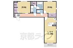 シャーメゾン日ノ岡 2LDKの間取図画像