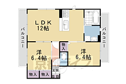 グランジュテ 2LDKの間取図画像