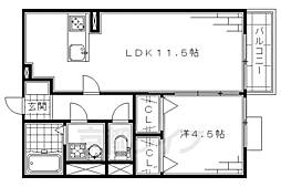 ベル・エキップ 1LDKの間取図画像