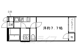 クレイノセディ今里 1Kの間取図画像