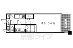 HF烏丸鞍馬口レジデンス 1Kの間取図画像