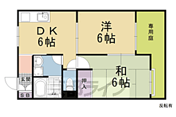 メゾンドボワ1 2DKの間取図画像