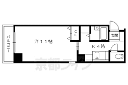 ホライズン衣棚 1Kの間取図画像
