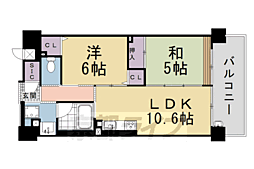 エイジングコート淀城公園 2LDKの間取図画像