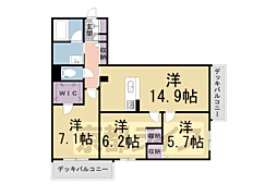 シャーメゾン M−six 3階