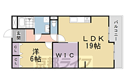 シャトレ月輪 1LDKの間取図画像