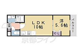 京都市下京区梅小路石橋町マンション 1LDKの間取図画像