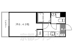 Vivi御蔭北白川 1Kの間取図画像