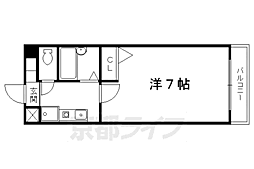 サンパレス紫野 1Kの間取図画像