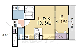 Vivace丹波橋 1LDKの間取図画像